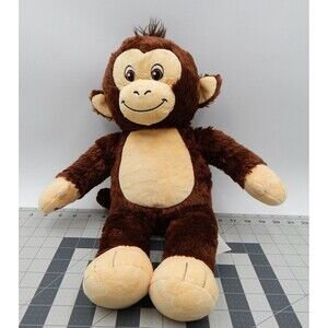 Build A Bear Smiley Brown Monkey Plush 18 Inch Soft Eyes Toy Stuffed Animal